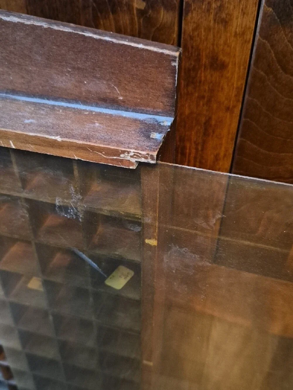 Vintage Wooden Thimble Display Shelf
